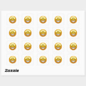 Sternaugen Emoji Quadratischer Aufkleber (Blatt)