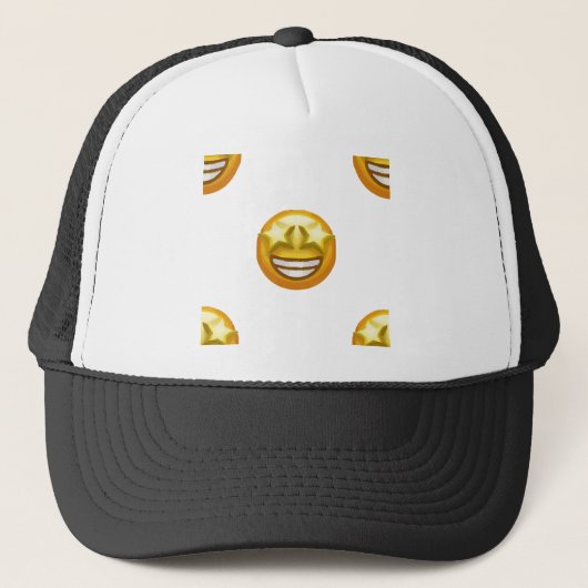 Sternaugen Emoji Truckerkappe (Vorderseite)