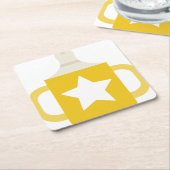 Sternbecher Rechteckiger Pappuntersetzer (angewinkelt)