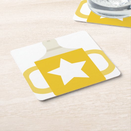 Sternbecher Rechteckiger Pappuntersetzer (angewinkelt)