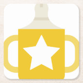 Sternbecher Rechteckiger Pappuntersetzer (Vorderseite)