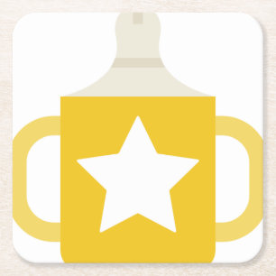 Sternbecher Rechteckiger Pappuntersetzer