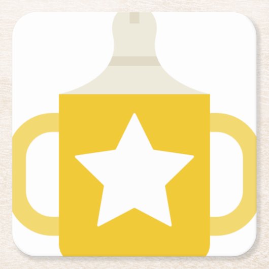 Sternbecher Rechteckiger Pappuntersetzer (Vorderseite)