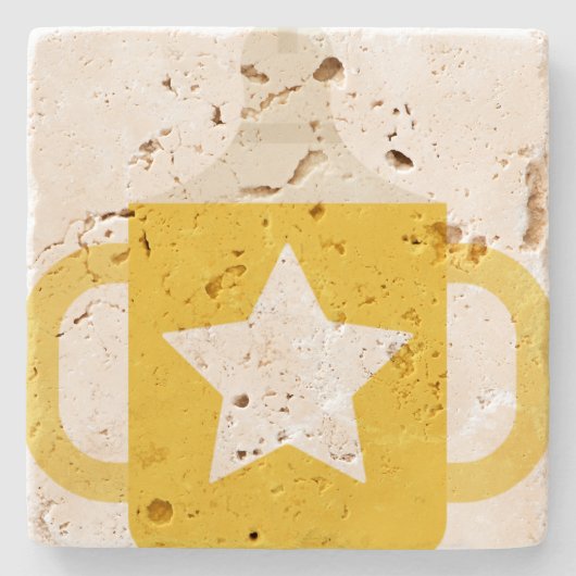 Sternbecher Steinuntersetzer (Vorderseite)