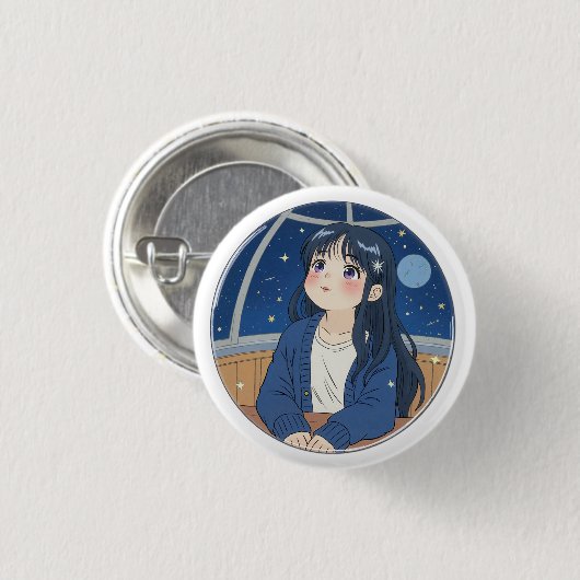 Sternbeobachtung im Planetarium Button (Vorne & Hinten)