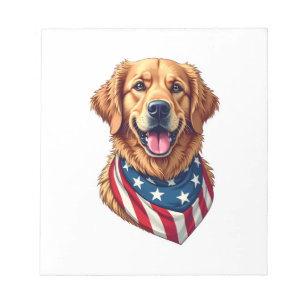 Sternbesäter Golden Retriever Vintage T-Shirt 4 Notizblock