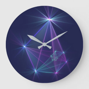 Sternbild, abstrakte Fantasy-Fraktalkunst Große Wanduhr
