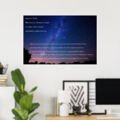 Sternbild Ajijaak und Midewigaan Ojibwe Poster (Heimbüro)