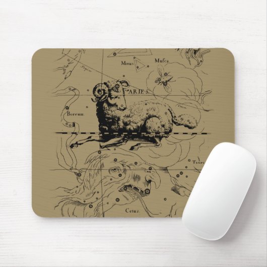 Sternbild Aries Hevelius 1690 Mousepad (Mit Mouse)