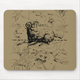 Sternbild Aries Hevelius 1690 Mousepad