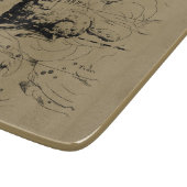 Sternbild Aries Hevelius 1690 Schneidebrett (Ecke)