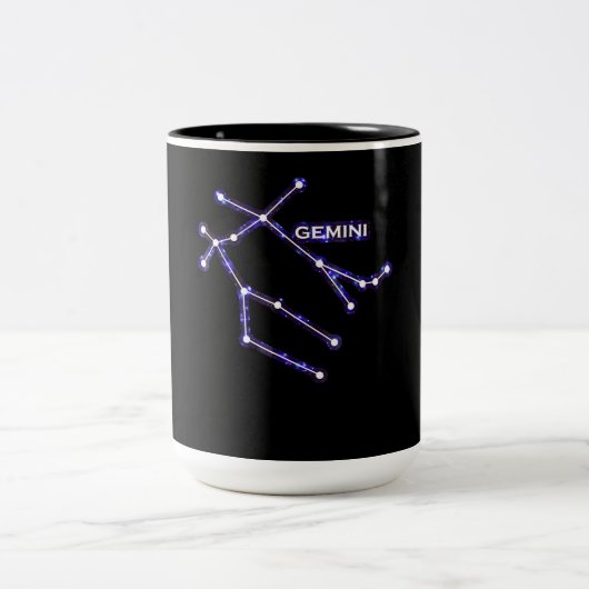 Sternbild - Astrologie Zodiac Gemini Zweifarbige Tasse (Mittel)