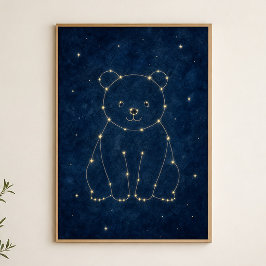 Sternbild Bär Aquarell Himmelsplakat Poster