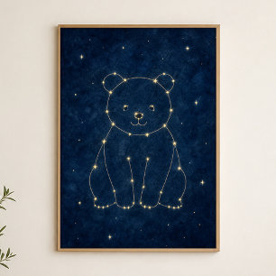 Sternbild Bär Aquarell Himmelsplakat Poster