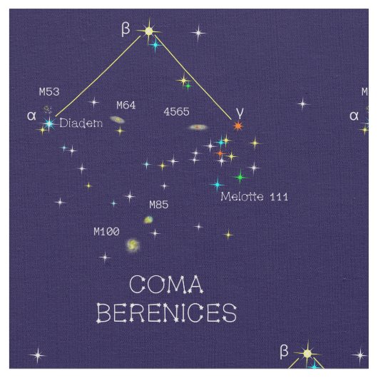 Sternbild Coma Berenices Stoff (Nahaufnahme)