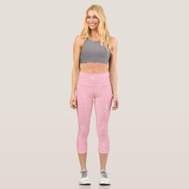 Sternbild des Himmelsmondes rosa Capri Leggings