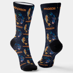 Sternbild Fische Zodiak Wasserfarbe Stern Galaxy Socken