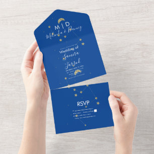Sternbild Gold Mond Astrologie Skript Hochzeit All In One Einladung