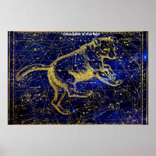 Sternbild Großer Bär Poster (Vorne)