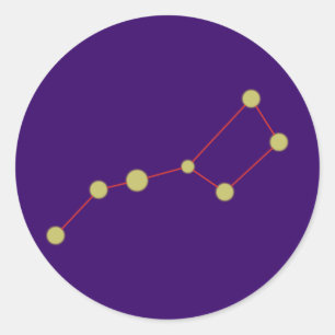 Sternbild Grosser Wagen constellation big dipper Runder Aufkleber