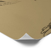 Sternbild Hevelius 1690 auf Taupe Poster (Ecke)