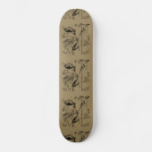 Sternbild Hevelius 1690 auf Taupe Skateboard (Vorderseite)
