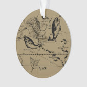 Sternbild Hevelius 1690 Gravieren Ornament (Vorderseite)