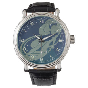 Sternbild Jungfrau Retro-Zodiac Astrologie Armbanduhr