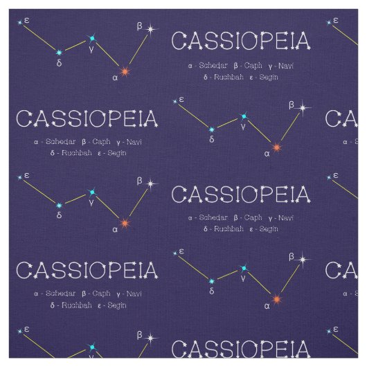 Sternbild Kassioipeia Stoff (Muster)