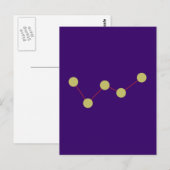 Sternbild Kassiopeia Postkarte (Vorne/Hinten)