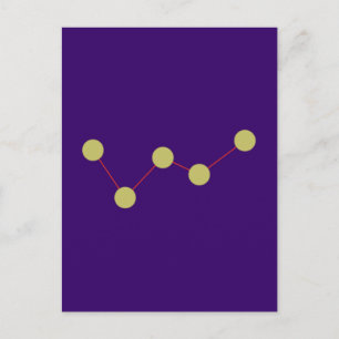 Sternbild Kassiopeia Postkarte