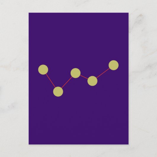 Sternbild Kassiopeia Postkarte (Vorderseite)