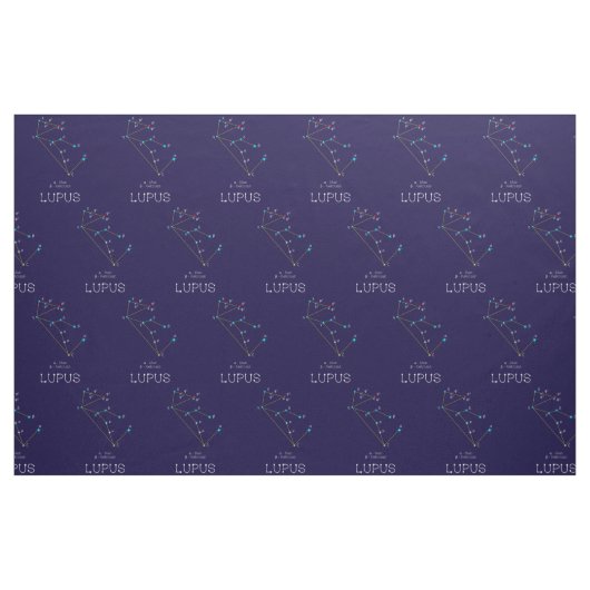 Sternbild Lupus oder Wolf Stoff (Fat Quarter (45,7 x 55,9 cm))