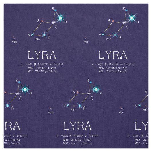 Sternbild Lyra Stoff (Muster)