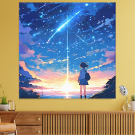 Sternbild mit Sternbildern Leinwanddruck