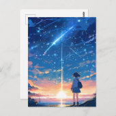 Sternbild mit Sternbildern Postkarte (Vorne/Hinten)