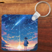 Sternbild mit Sternbildern Schlüsselanhänger (Rückseite)