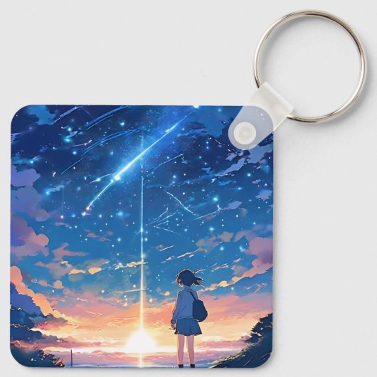 Sternbild mit Sternbildern Schlüsselanhänger (Rückseite)