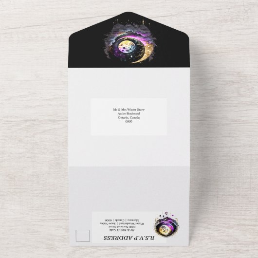 Sternbild Mondfinsternis All In One Einladung (Außenbereich)