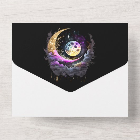 Sternbild Mondfinsternis All In One Einladung (Rückseite)