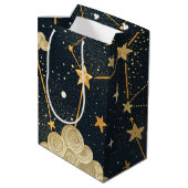 Sternbild-Muster (2) Mittlere Geschenktüte (Rückseite Schrägansicht)