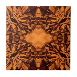 Sternbild Orange Kaleidoskop Fliese