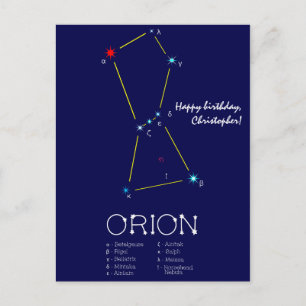Sternbild Orion der nördlichen Hemisphäre Postkarte
