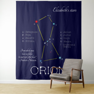 Sternbild Orion des nördlichen Himmels Wandteppich