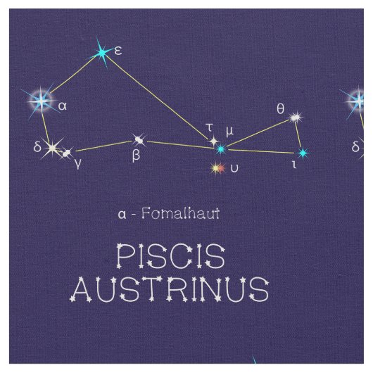Sternbild Piscis Austrinus Stoff (Nahaufnahme)