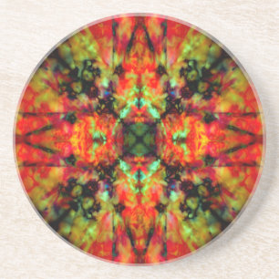 Sternbild Rotes Kaleidoskop Sandstein Untersetzer