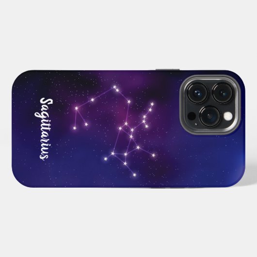 Sternbild Sagittarius iPhone Hülle (Rückseite (Horizontal))