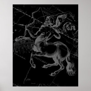 Sternbild Schütze Hevelius um 1690 Poster
