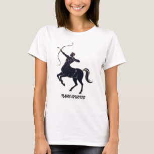 Sternbild Schütze Linienkunst – Kosmischer Tierkre T-Shirt