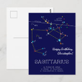Sternbild Schütze Postkarte (Vorne/Hinten)